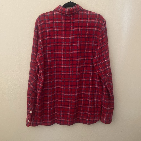 OVADIA Shacket. Red Plaid Oak Workshirt w/ Pockets Men’s Small - Picture 2 of 8
